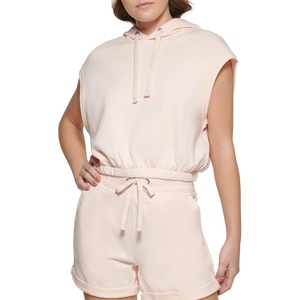 Calvin Klein Women’s Jeans Sleeveless Pullover Hoodie(Peach Ice)