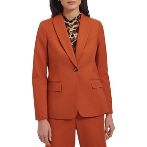 Calvin Klein Women’s One Button Lux Blazer(Terra)