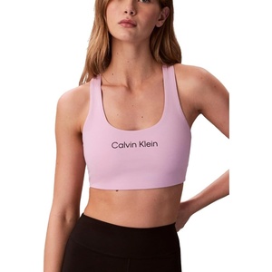 Calvin Klein Women’s Performance Logo Medium Impact Sports Bra(Fragrant Lilac)
