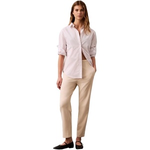 Calvin Klein Women’s Ponte Cropped Straight Pants(Parchment)