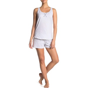 Calvin Klein Women’s Tank Top and Boxer Short Pajama Set(Blue(qp1026-451)/White)