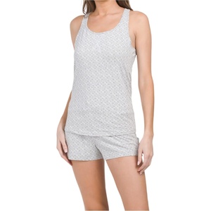 Calvin Klein Women’s Tank Top and Boxer Short Pajama Set(Grey(qp1026-031)/White)