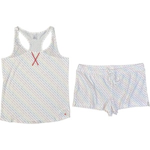 Calvin Klein Women’s Tank Top and Boxer Short Pajama Set(White(qp1026-110)/R)