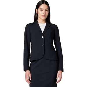 Calvin Klein Women’s Two Button Lux Blazer (Petite, Standard, & Plus)(Navy)