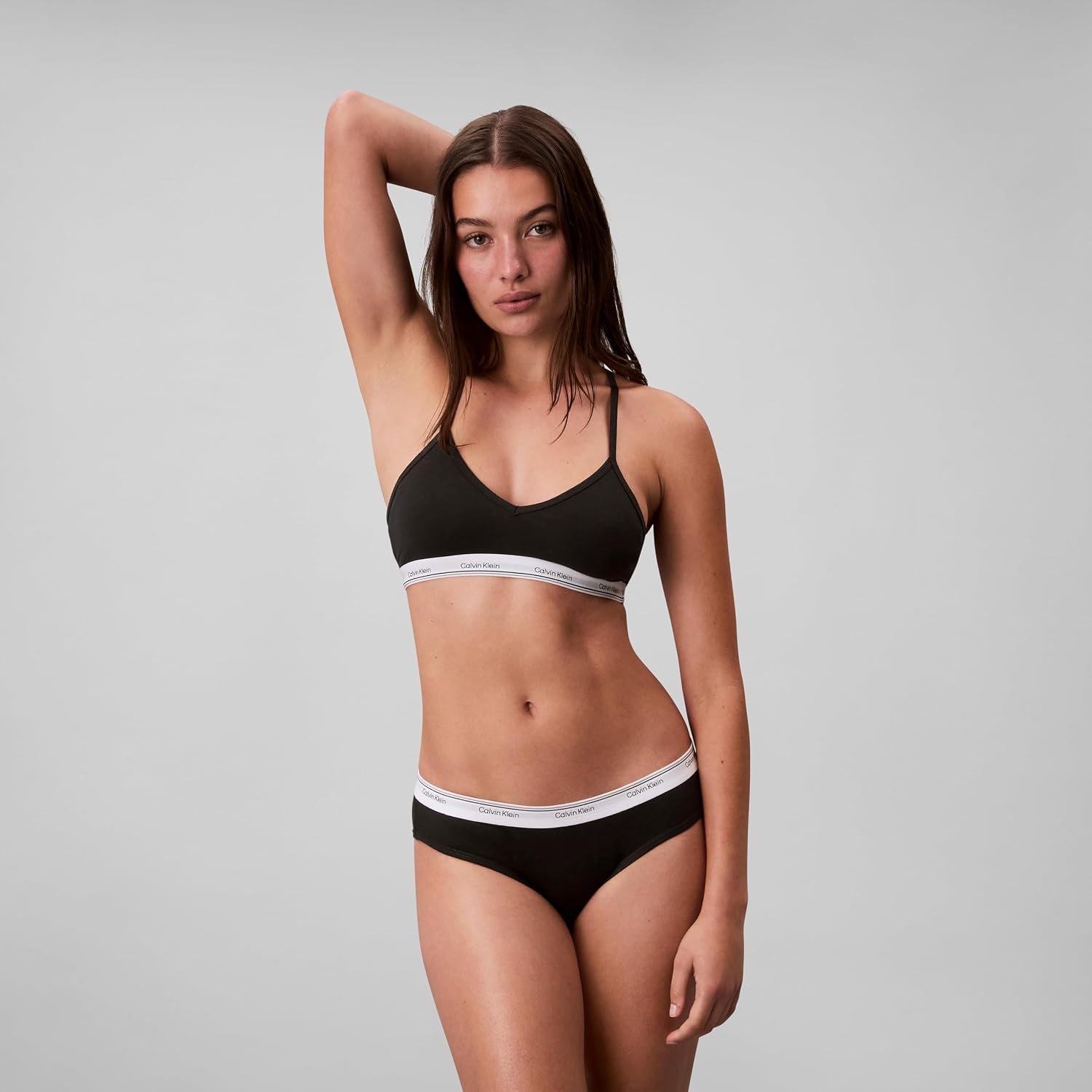 image:imageCalvin Klein Balance Cotton Stretch Bikini Panties 3 PackBlackSnow HeatherCoral Almond