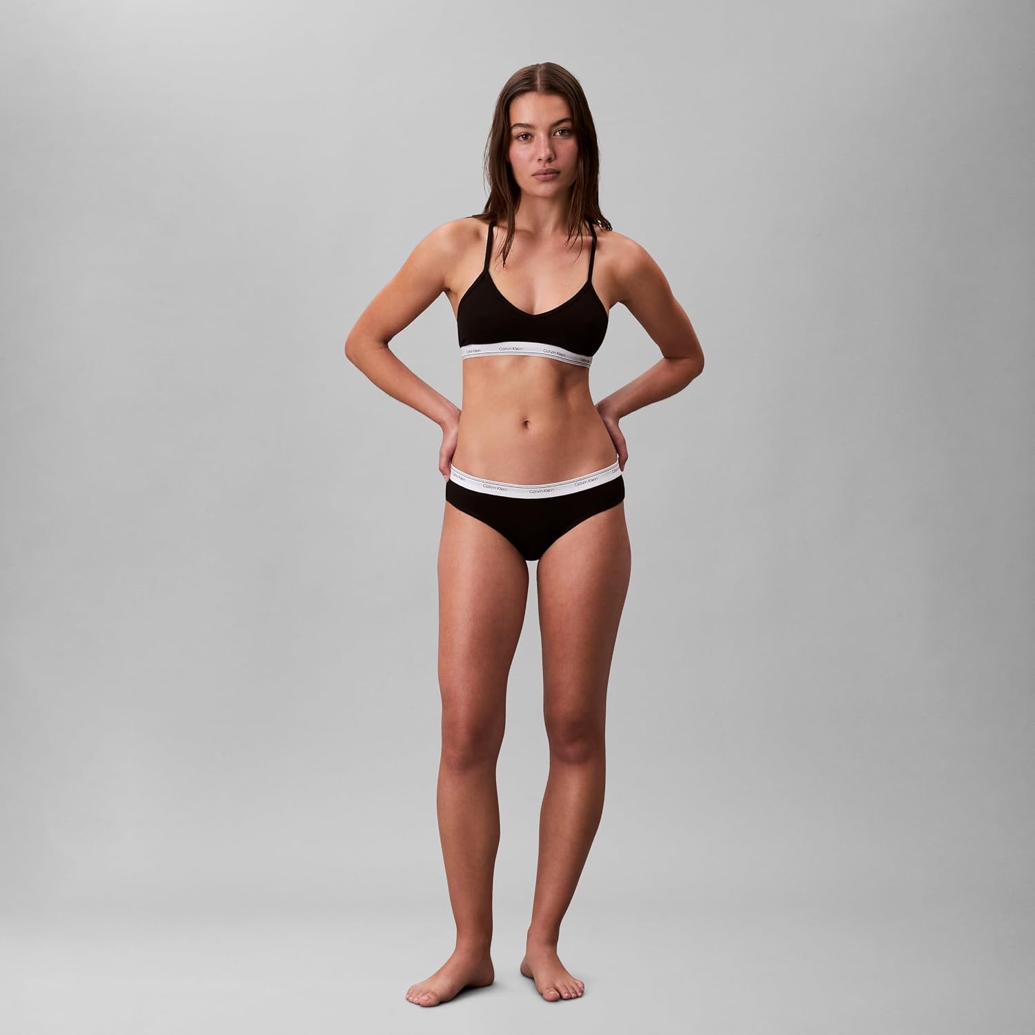 image:imageCalvin Klein Balance Cotton Stretch Bikini Panties 3 PackBlackSnow HeatherCoral Almond