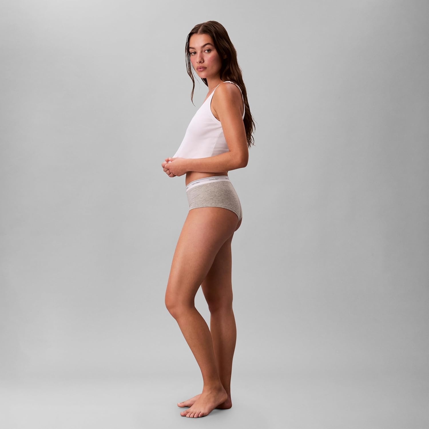 image:imageCalvin Klein Balance Cotton Stretch Boyshort Panties 3 PackShorelineGrey HeatherFrench Vanilla