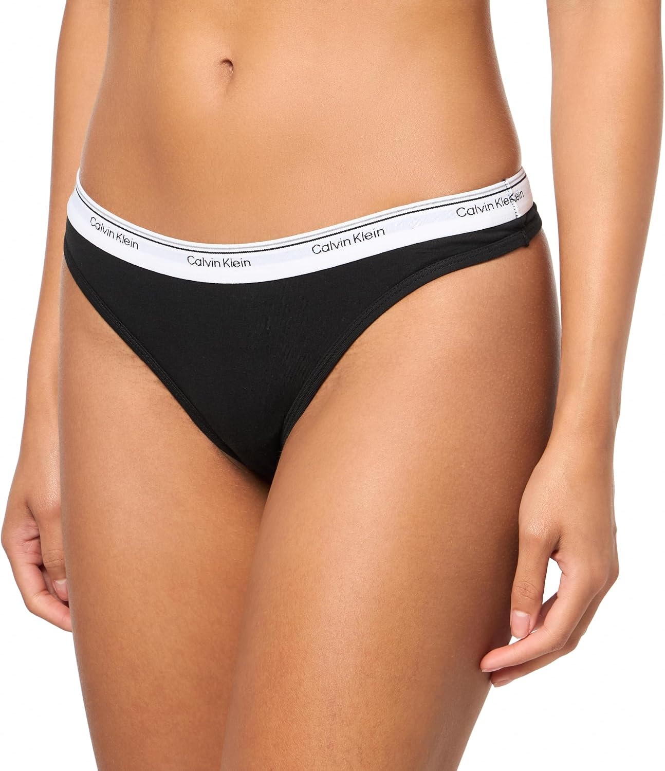 image:imageCalvin Klein Balance Cotton Stretch Thong Panties 3 PackBlack Grey Heather Kells Green