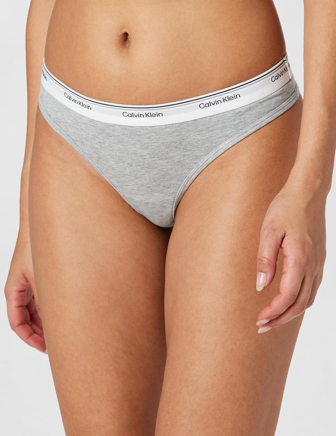 image:imageCalvin Klein Balance Cotton Stretch Thong Panties 3 PackGrey HeatherWhitePowder Pink