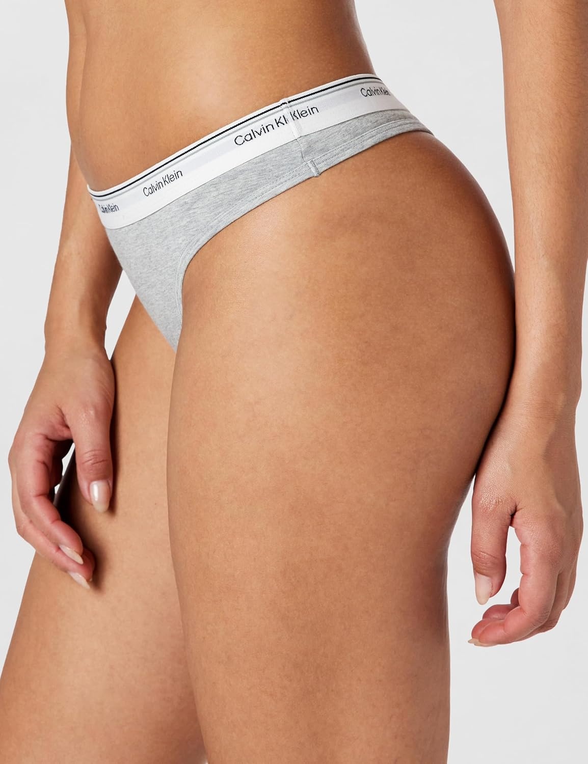 image:imageCalvin Klein Balance Cotton Stretch Thong Panties 3 PackGrey HeatherWhitePowder Pink