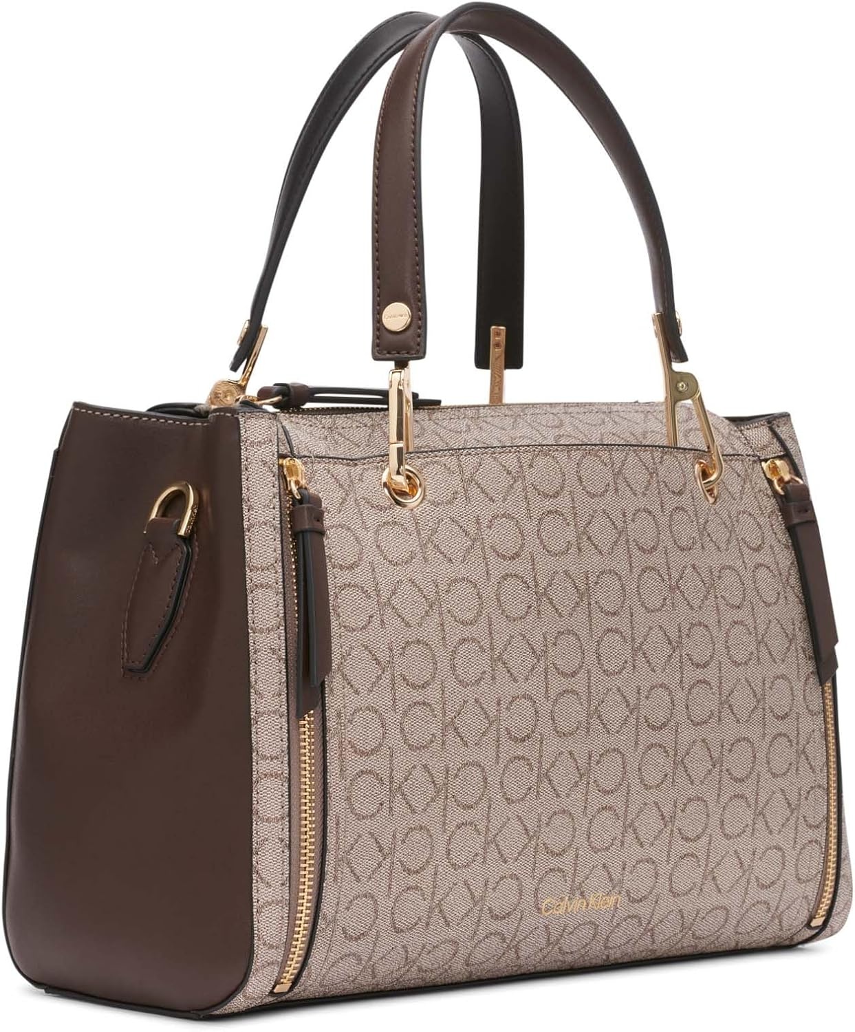 image:imageCalvin Klein Bubble Lamb Novelty Organization SatchelAlmondTaupeJava