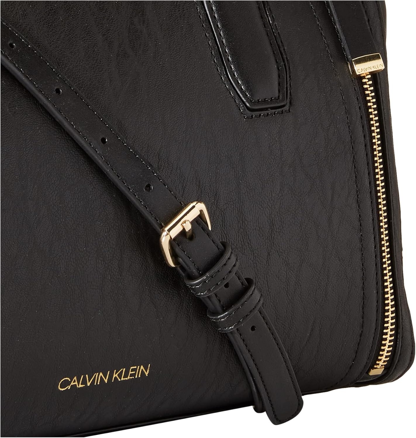image:imageCalvin Klein Bubble Lamb Novelty Organization SatchelBlackGold