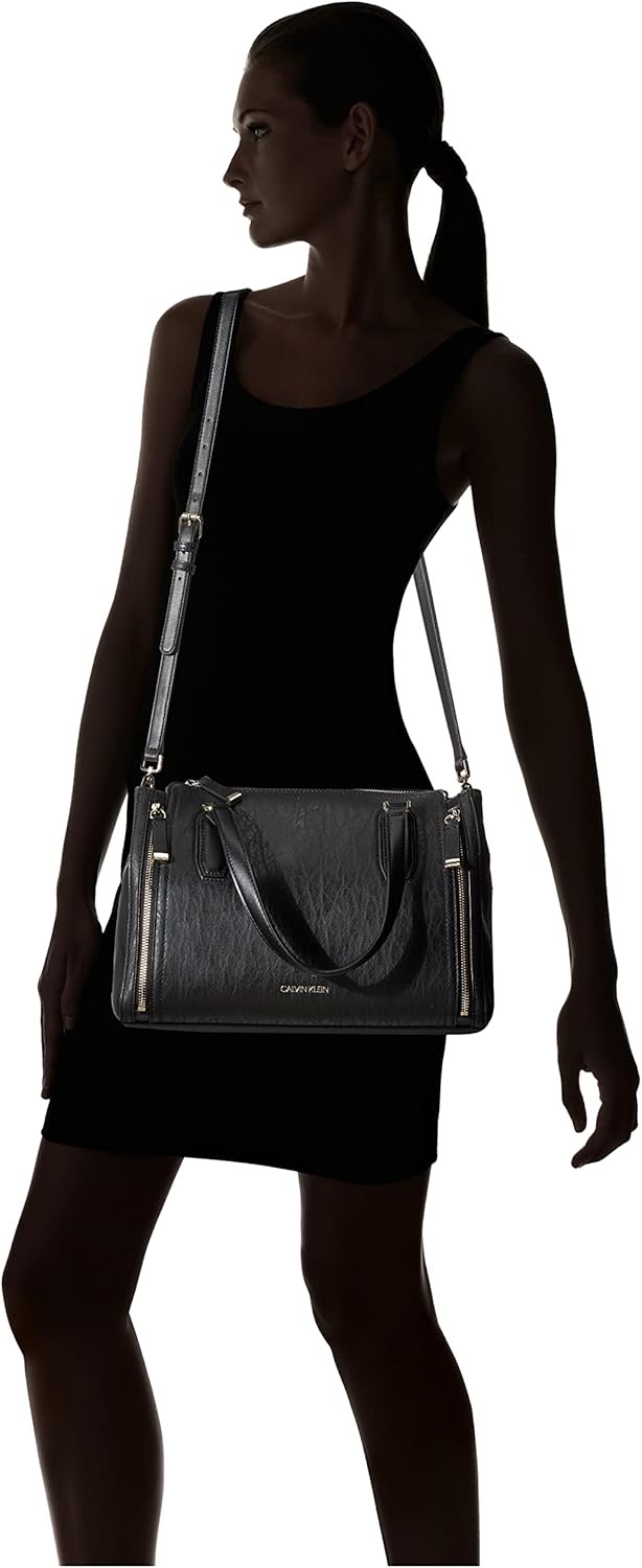 image:imageCalvin Klein Bubble Lamb Novelty Organization SatchelBlackGold