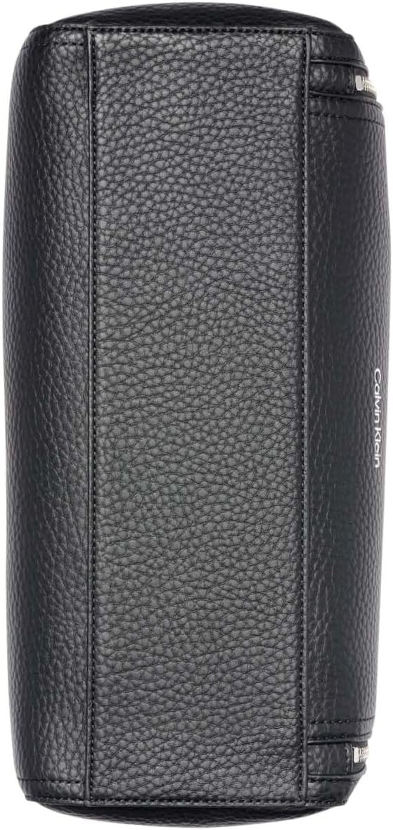image:imageCalvin Klein Bubble Lamb Novelty Organization SatchelBlackSilver Hampton Pebble