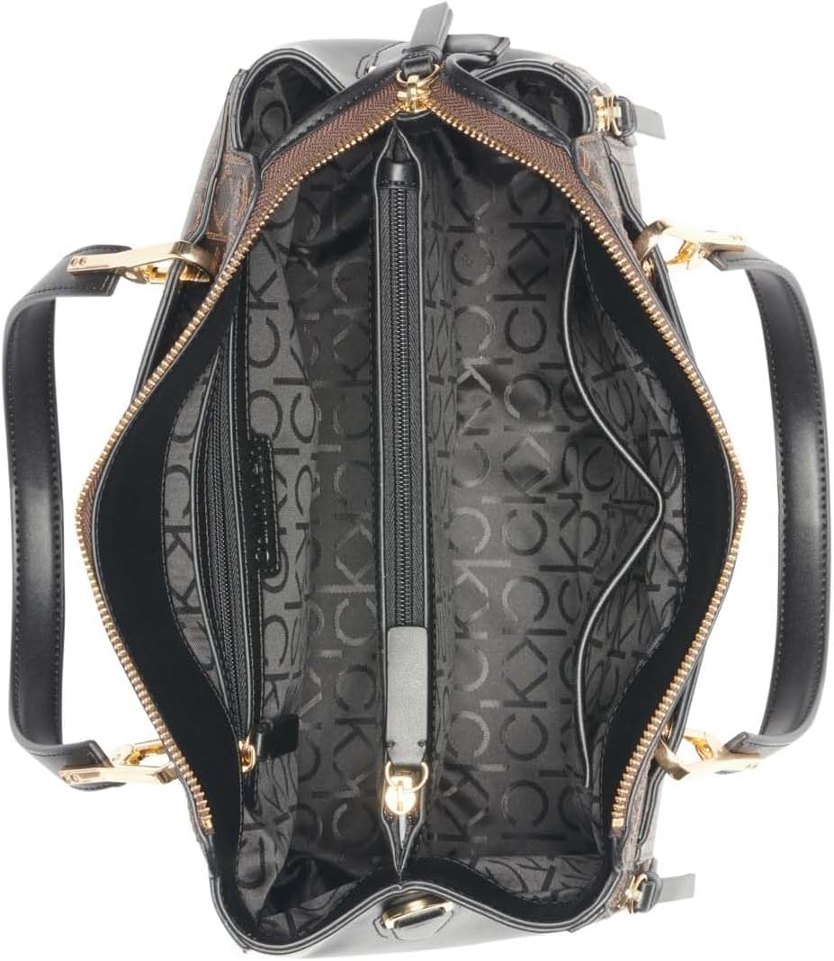 image:imageCalvin Klein Bubble Lamb Novelty Organization SatchelBrownKhakiBlack Linear