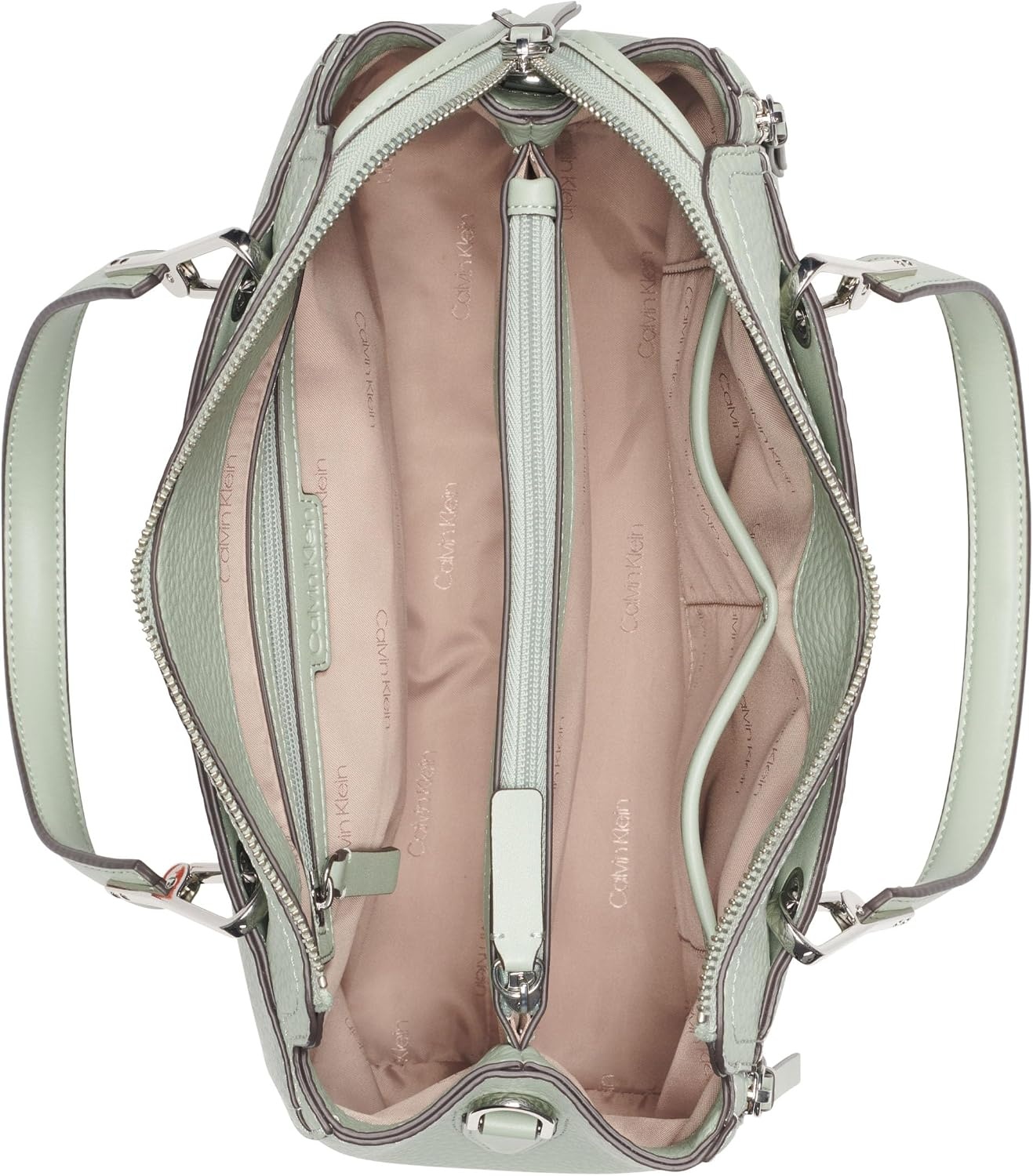image:imageCalvin Klein Bubble Lamb Novelty Organization SatchelDesert Sage