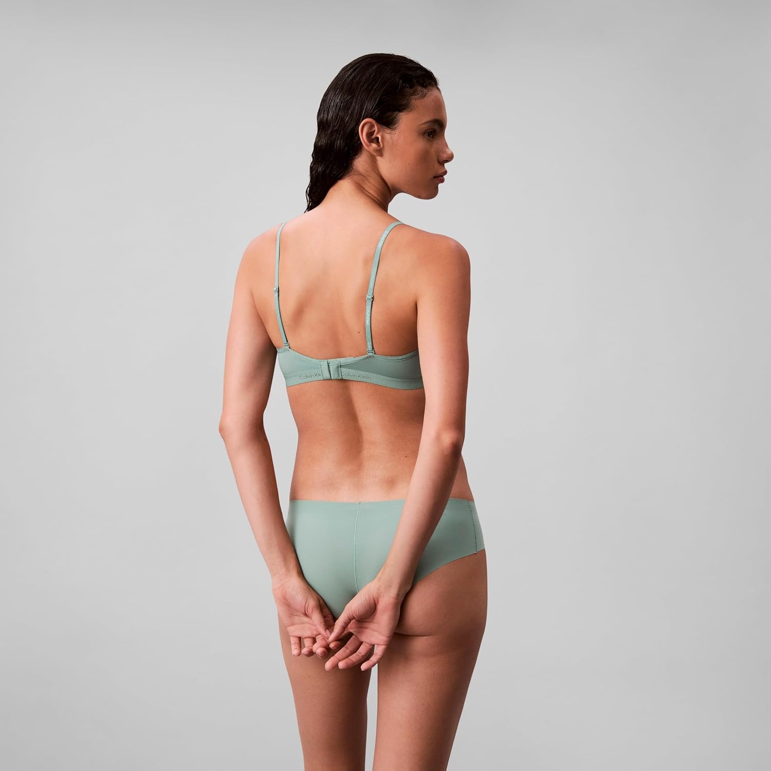 image:imageCalvin Klein Form to Body Lightly Lined Triangle BraletteCharming Green