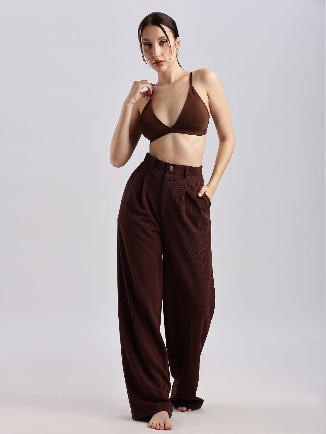 image:imageCalvin Klein Form to Body Lightly Lined Triangle BraletteUmber