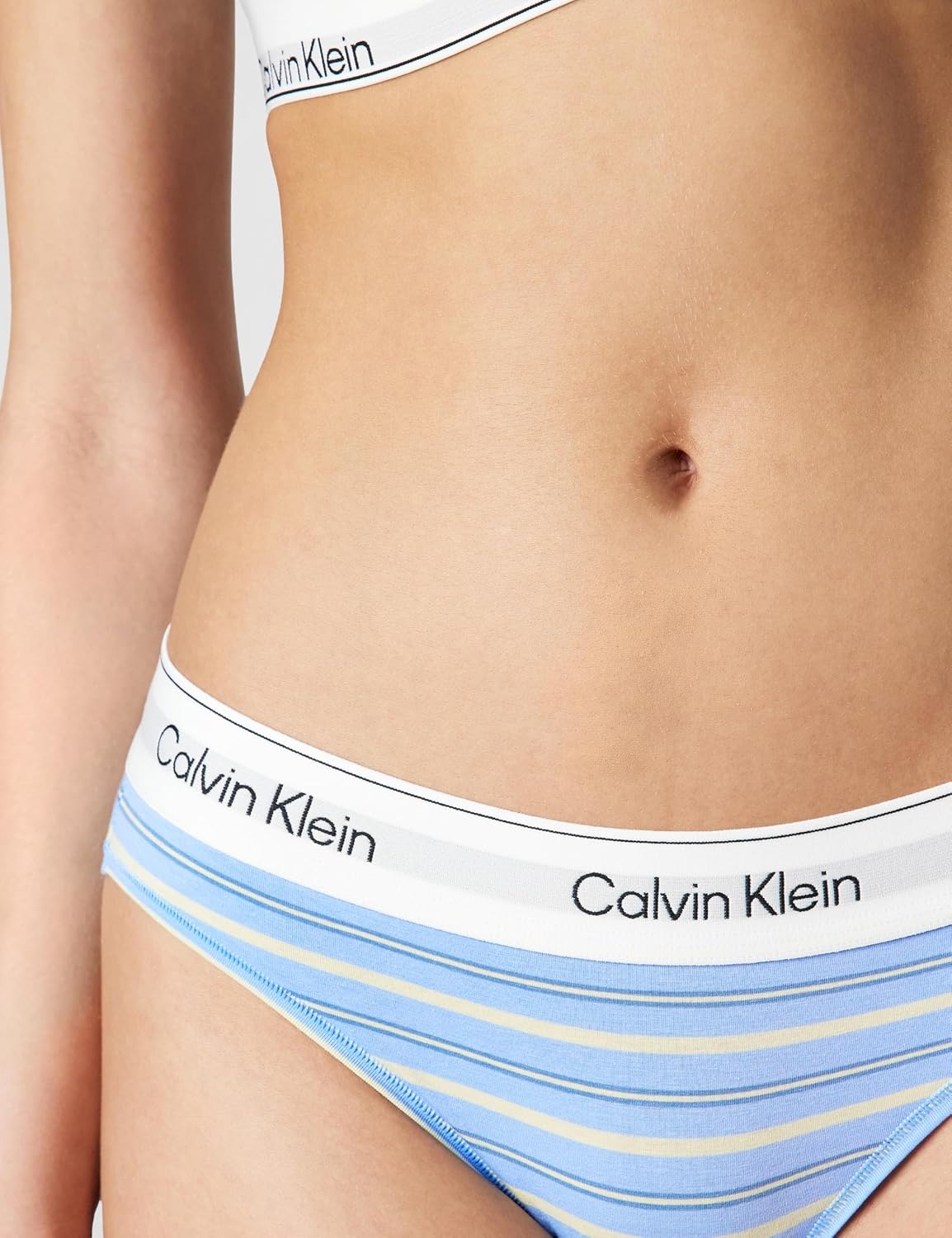 image:imageCalvin Klein Icon Cotton Modal BikiniPulse Stripe Blue Descent