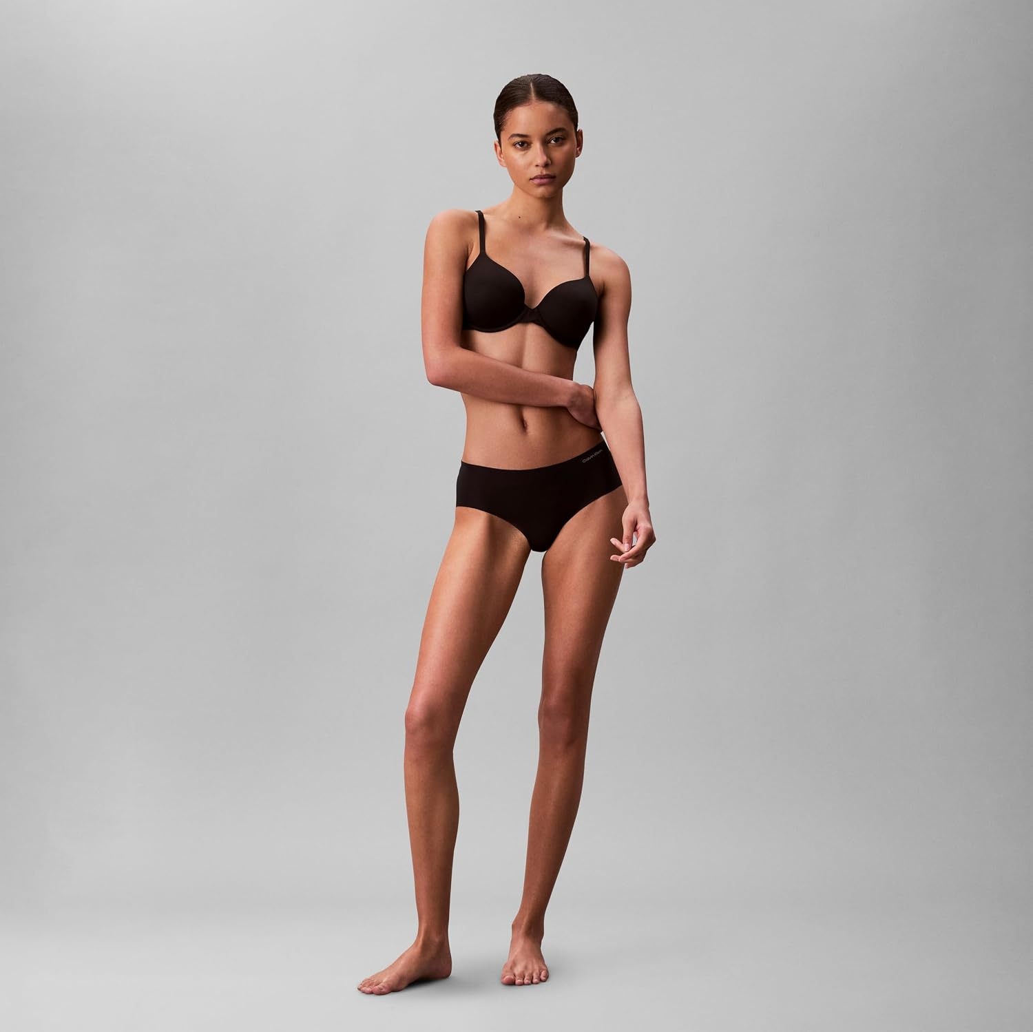 image:imageCalvin Klein Invisibles Hipster Multipack PantyBlackBotanical BrownFrosty Lilac