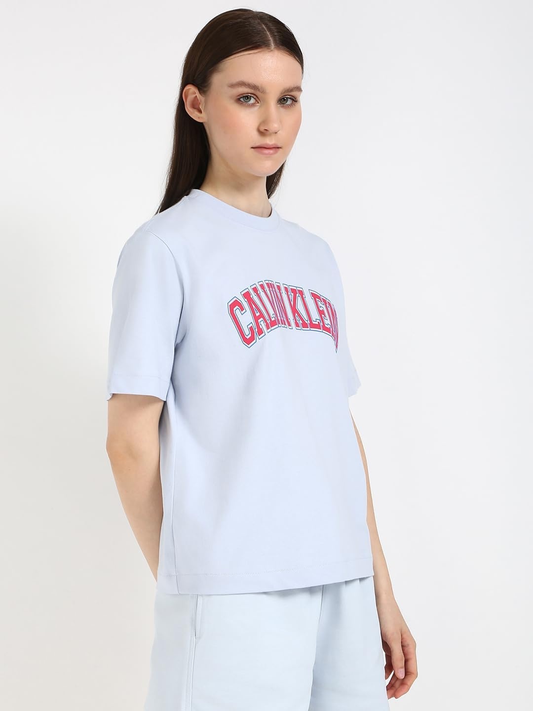 image:imageCalvin Klein Jeans Womens Boxy Varsity TShirtBlue