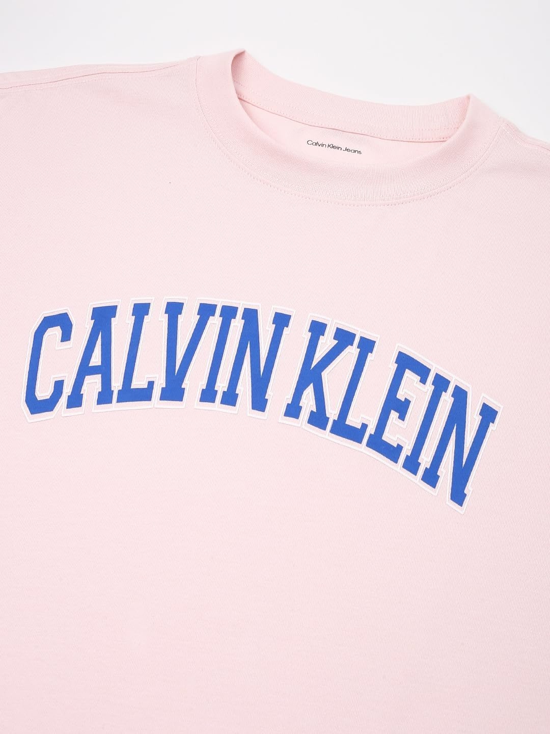 image:imageCalvin Klein Jeans Womens Boxy Varsity TShirtCrystal Pink