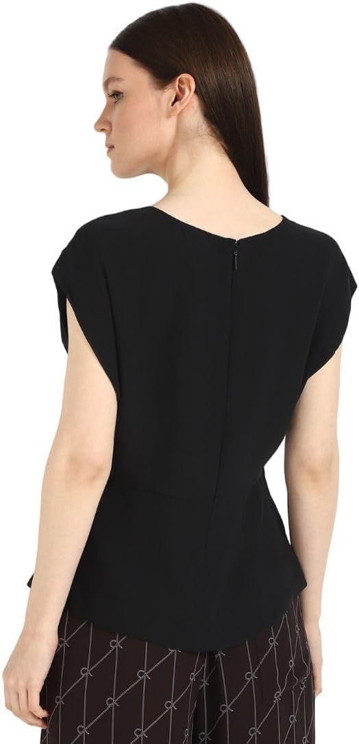 image:imageCalvin Klein Jeans Womens Chiffon Twist Front BlouseBlack