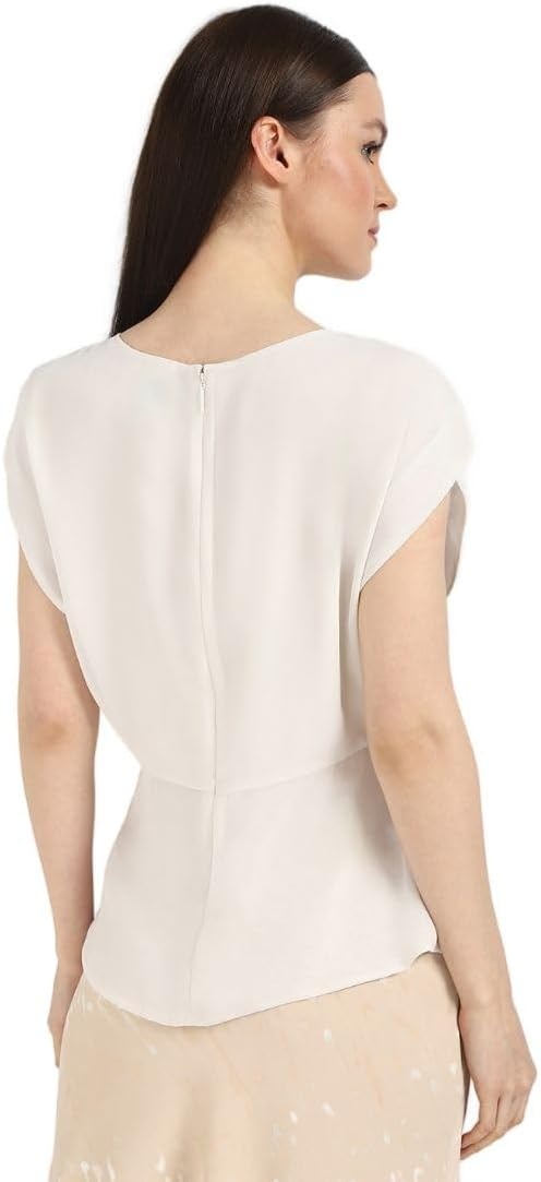 image:imageCalvin Klein Jeans Womens Chiffon Twist Front BlouseChalk