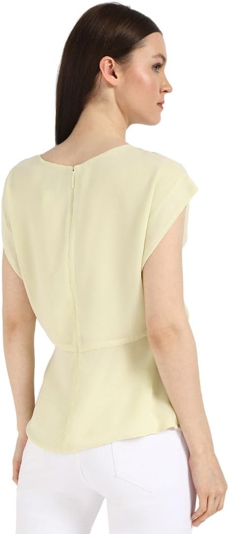 image:imageCalvin Klein Jeans Womens Chiffon Twist Front BlouseHay