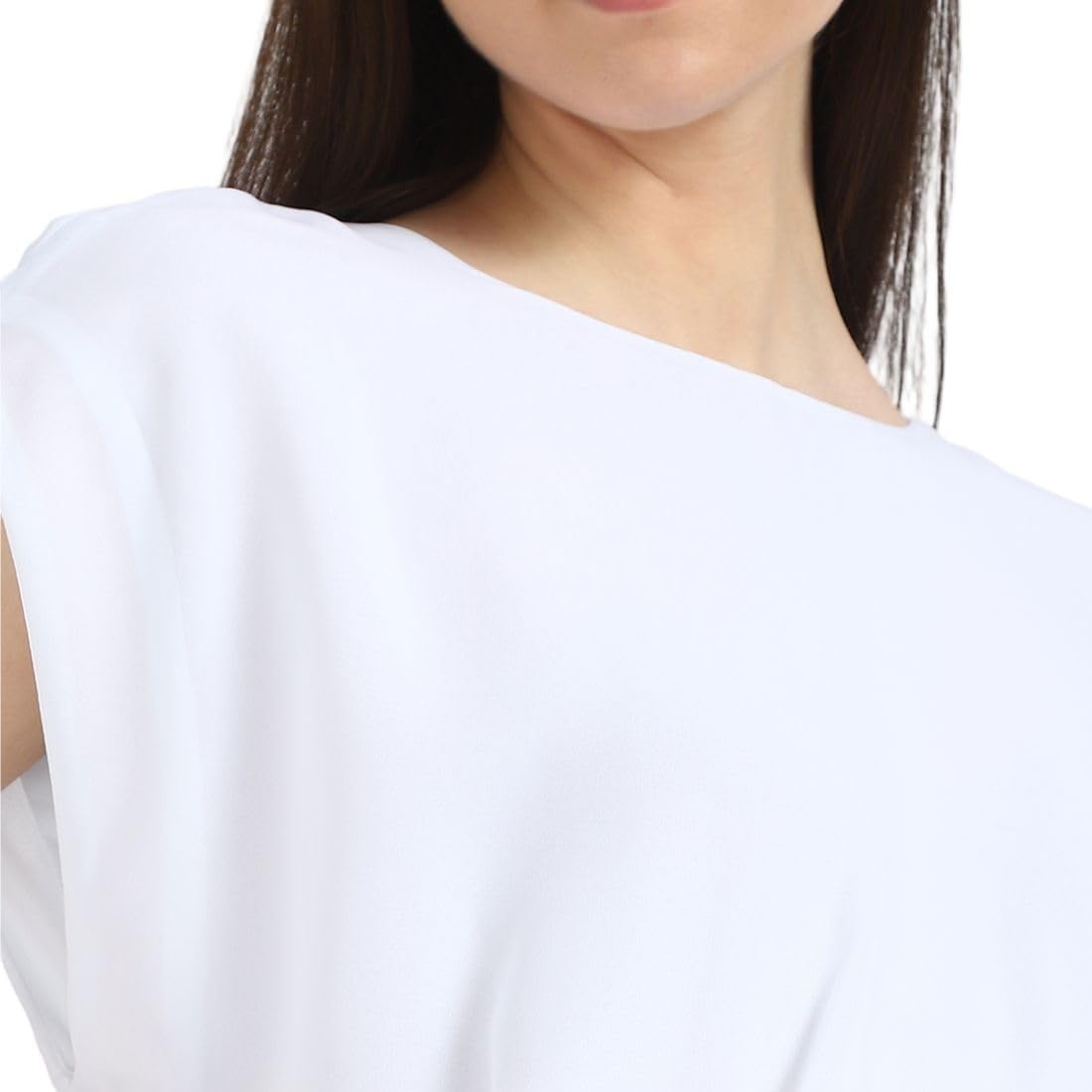 image:imageCalvin Klein Jeans Womens Chiffon Twist Front BlouseIce Melt