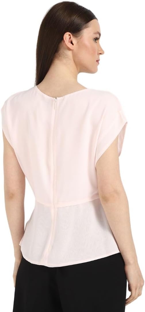 image:imageCalvin Klein Jeans Womens Chiffon Twist Front BlousePearl