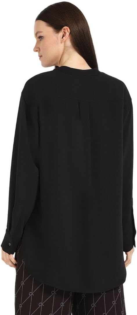 image:imageCalvin Klein Jeans Womens Relaxed V Neck BlouseBlack