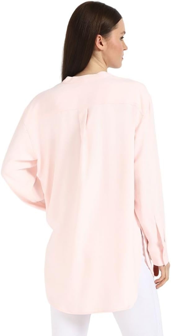 image:imageCalvin Klein Jeans Womens Relaxed V Neck BlousePearl