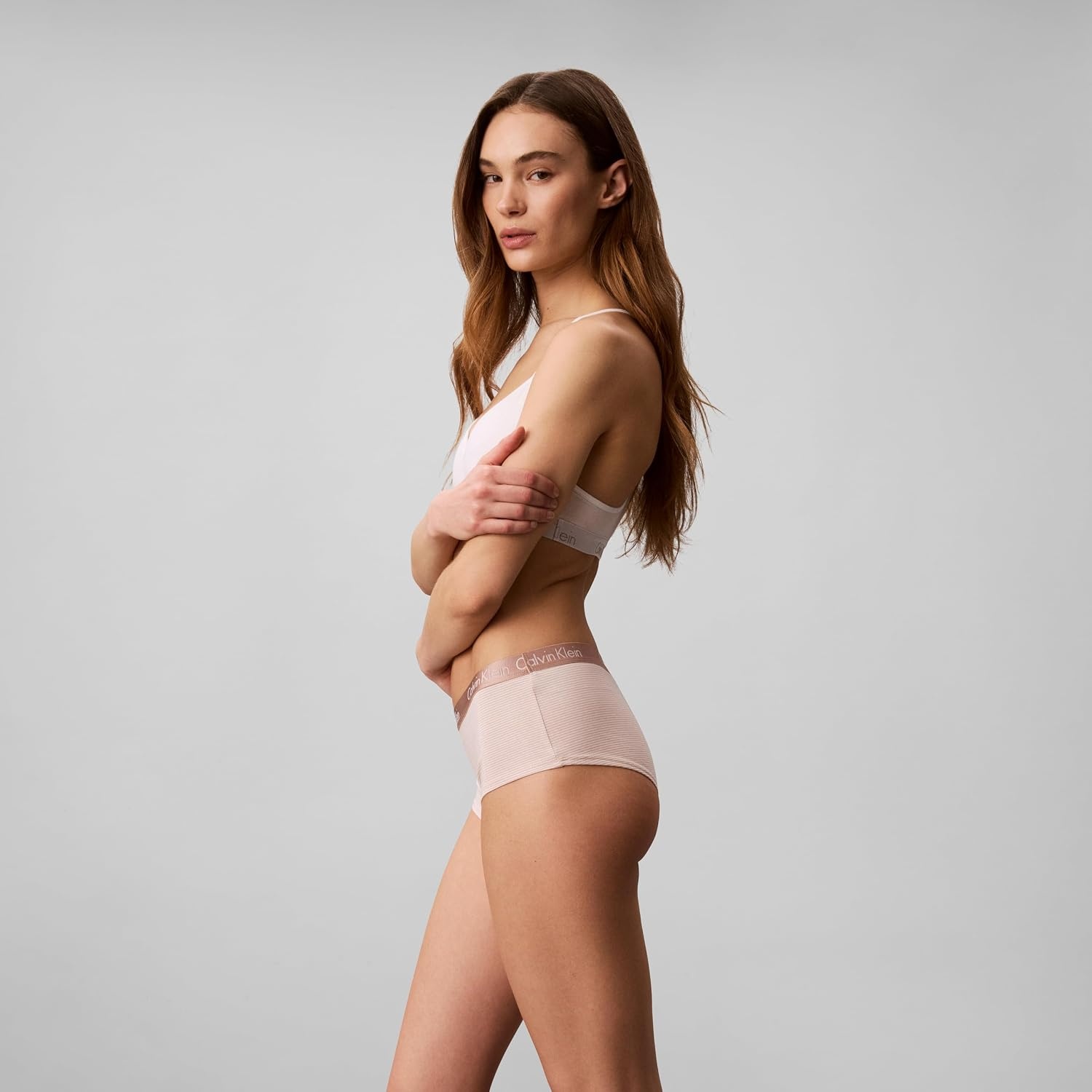 image:imageCalvin Klein Motive Cotton Boyshort Panties 3 PackBlackCedarFeeder Stripe Cedar