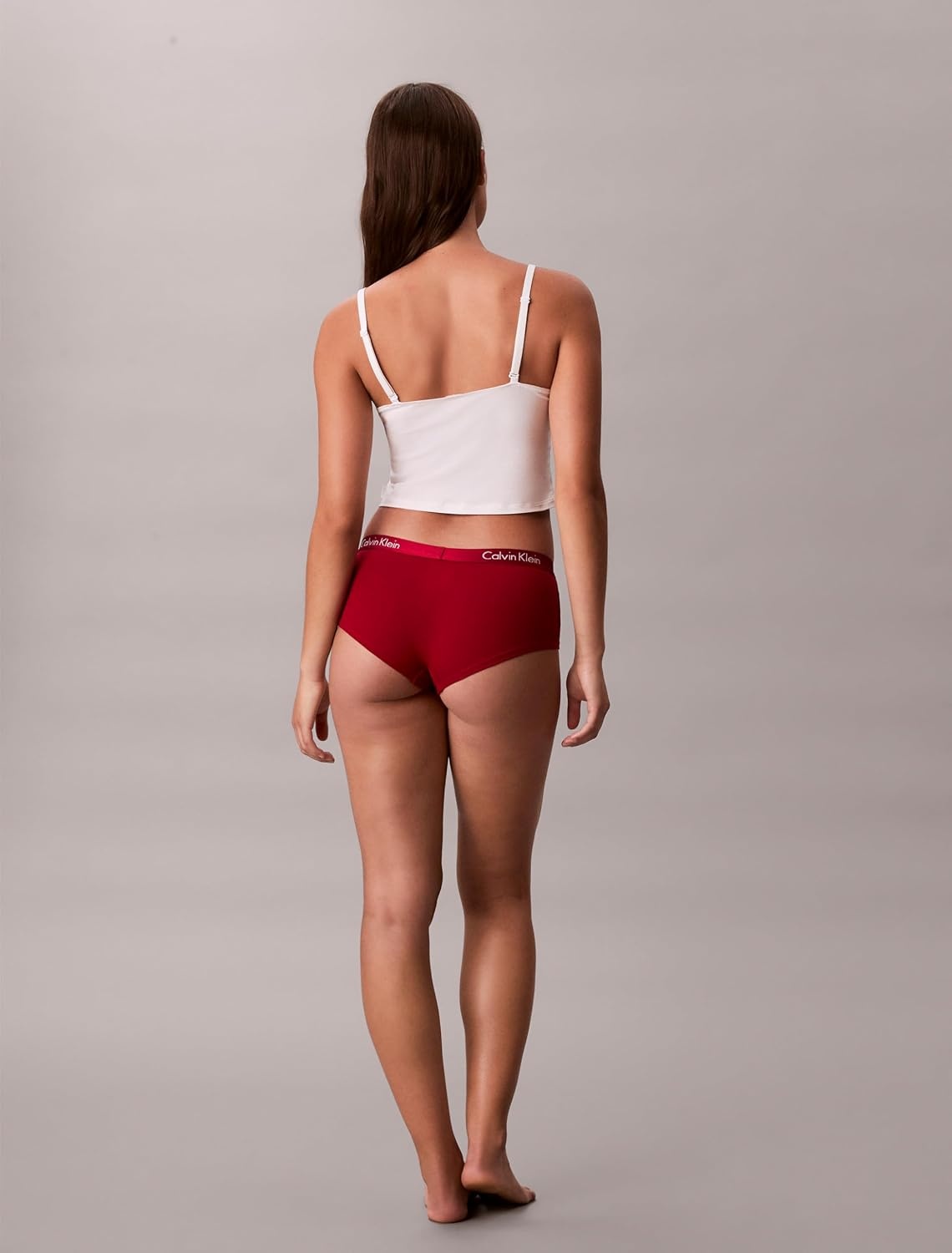 image:imageCalvin Klein Motive Cotton Boyshort Panties 3 PackJuneberryOatmeal HeatherFresh Taupe