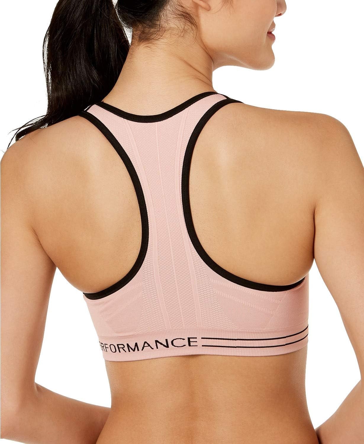 image:imageCalvin Klein Performance Womens Medium Impact Reversible Sports Bra Standard and Plus SizingSeashell