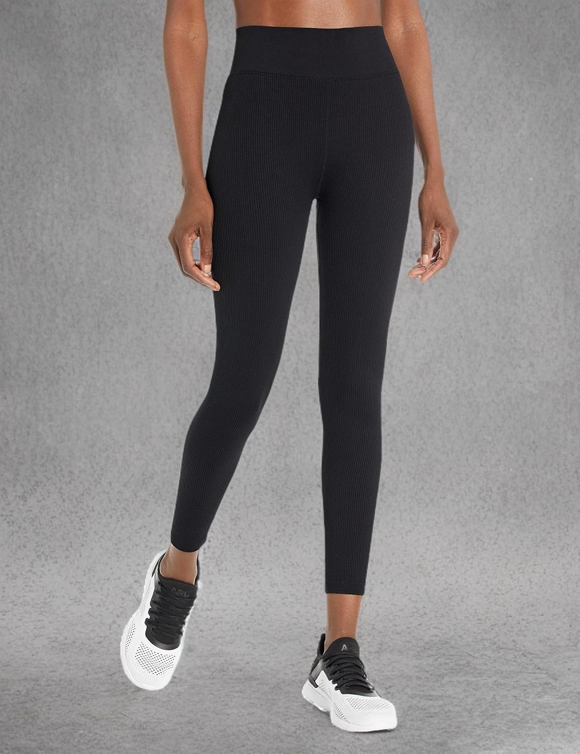 image:imageCalvin Klein Performance Womens Thin Rib High Waist 78 Length TightBlack Thick Rib