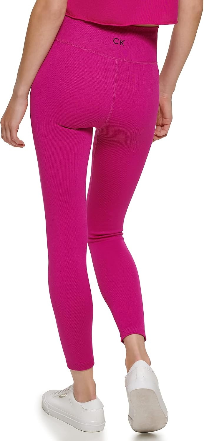 image:imageCalvin Klein Performance Womens Thin Rib High Waist 78 Length TightMelrose