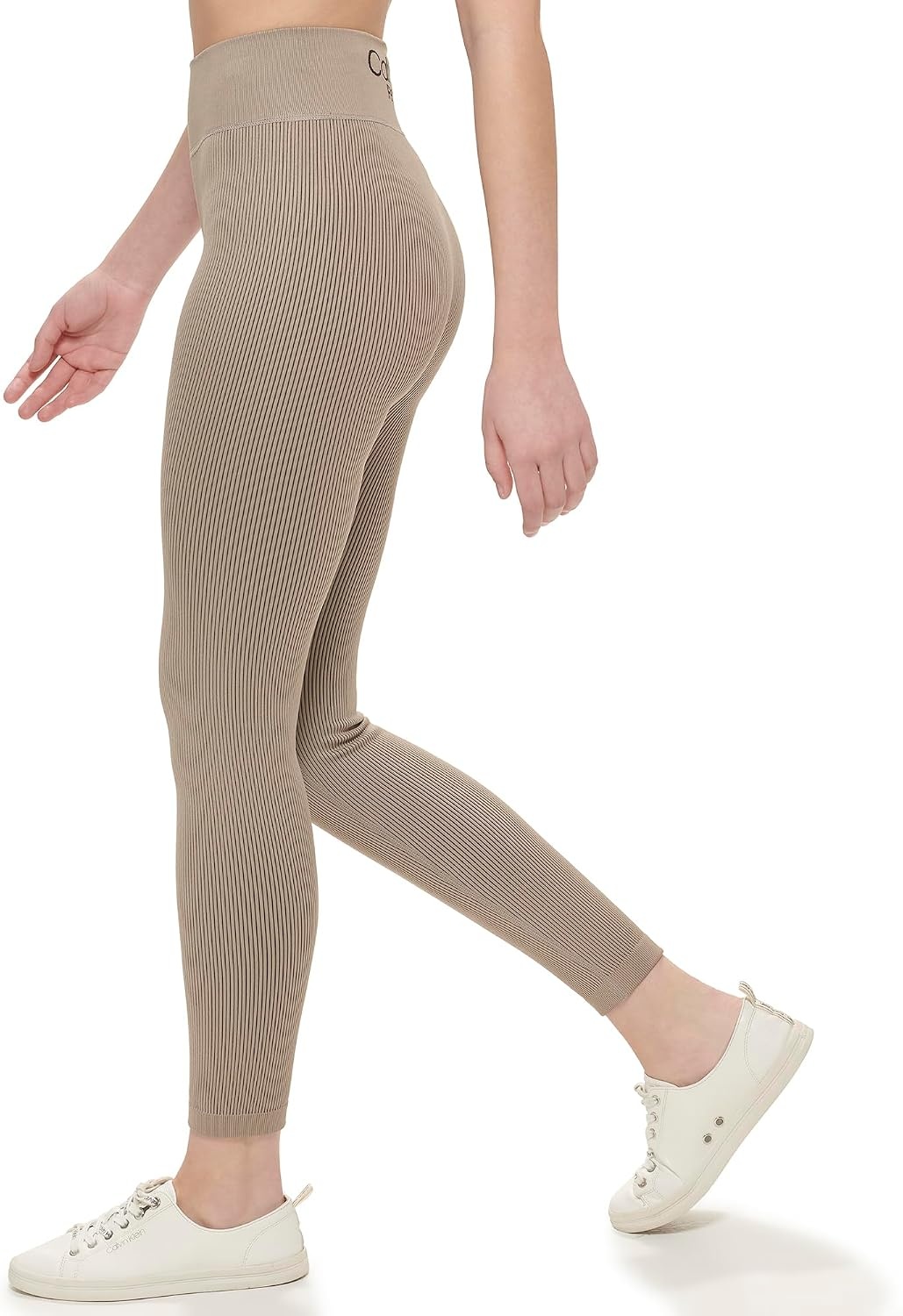 image:imageCalvin Klein Performance Womens Thin Rib High Waist 78 Length TightMoonrock