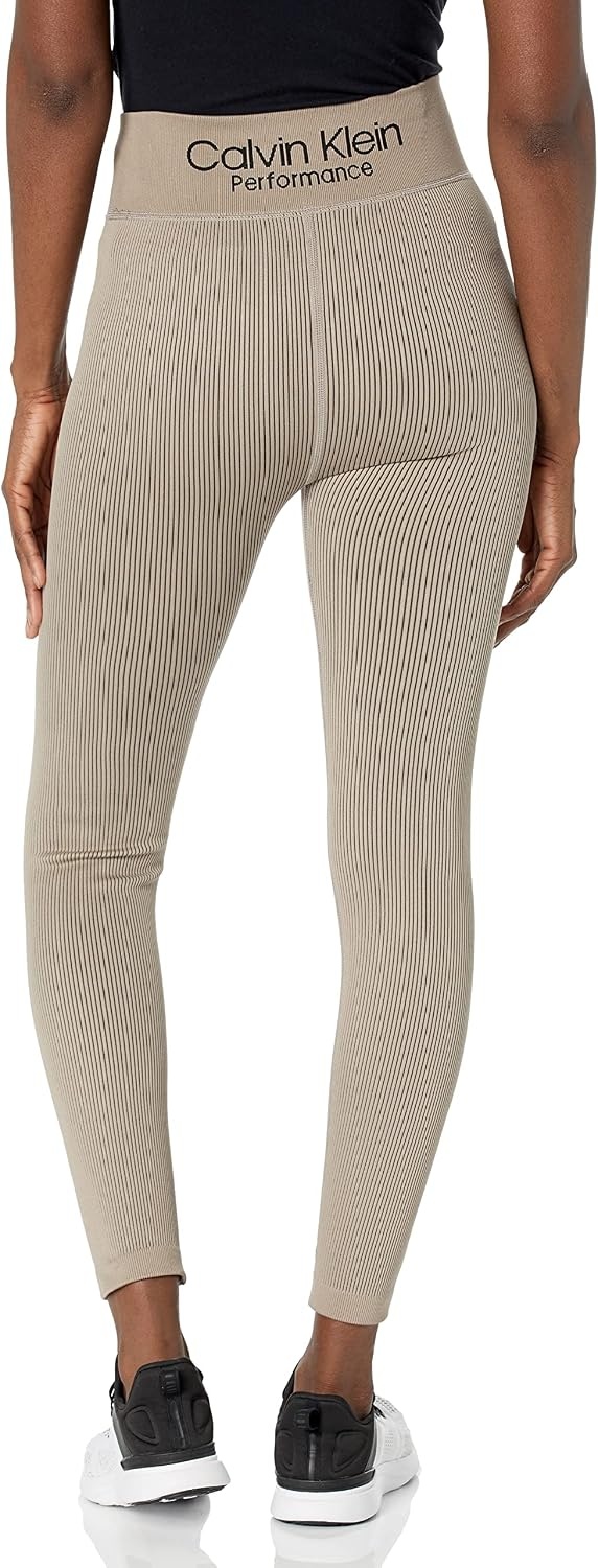 image:imageCalvin Klein Performance Womens Thin Rib High Waist 78 Length TightMoonrock