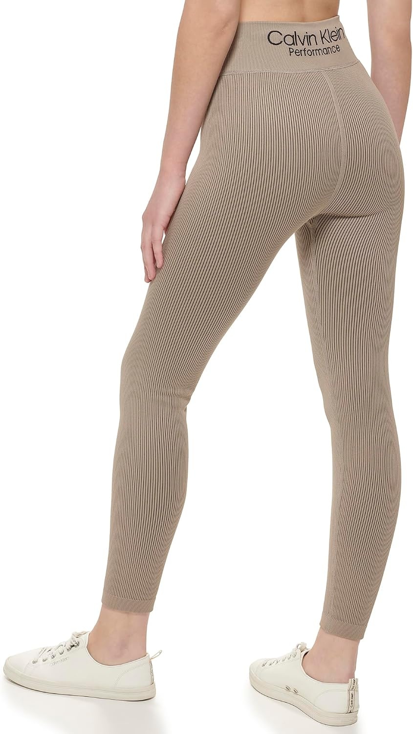 image:imageCalvin Klein Performance Womens Thin Rib High Waist 78 Length TightMoonrock