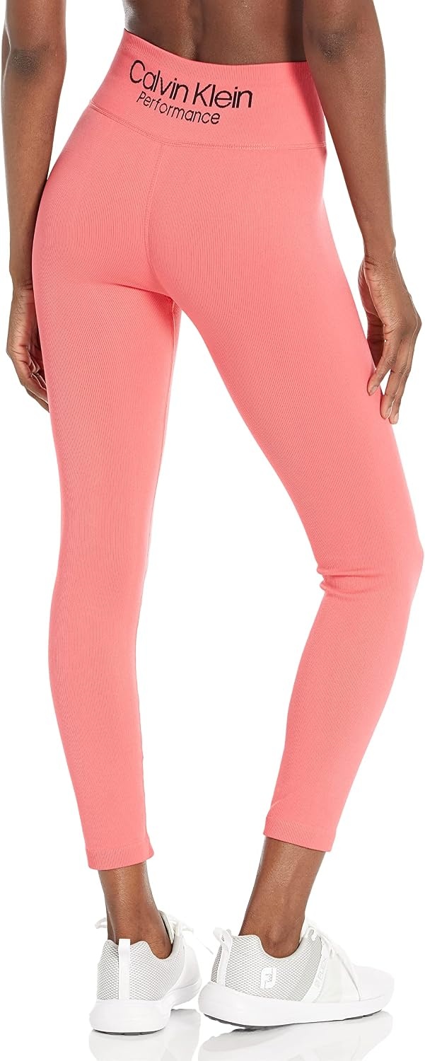 image:imageCalvin Klein Performance Womens Thin Rib High Waist 78 Length TightRadiance