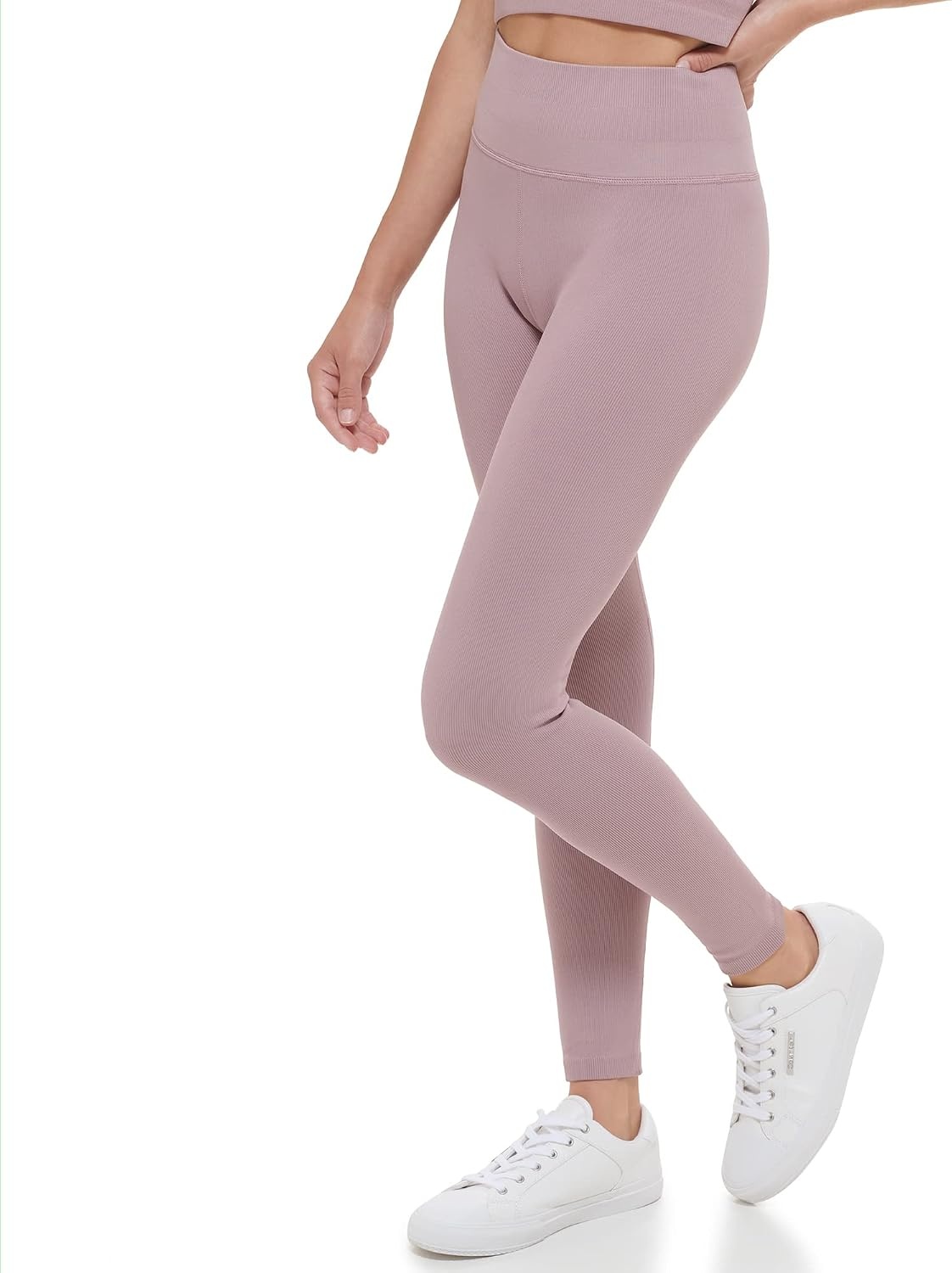 image:imageCalvin Klein Performance Womens Thin Rib High Waist 78 Length TightStardust