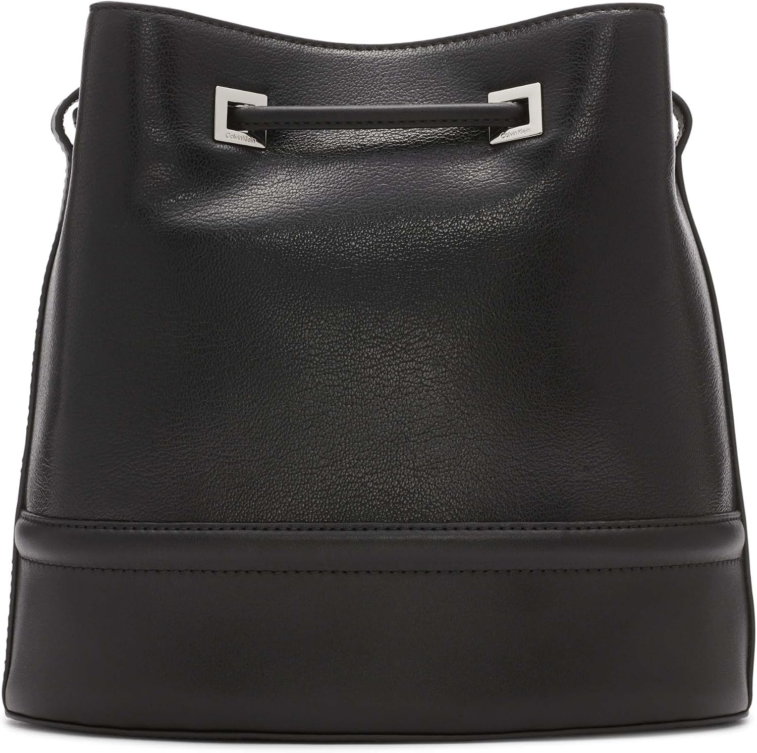 image:imageCalvin Klein Womens Ash Crossbody Bag Vegan Leather Monogram 2 PocketsBlackSilver