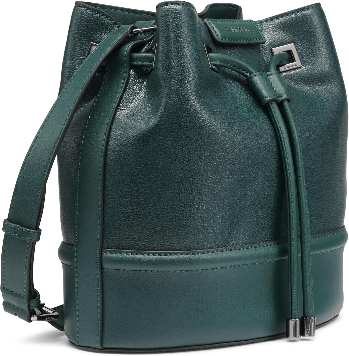 image:imageCalvin Klein Womens Ash Crossbody Bag Vegan Leather Monogram 2 PocketsDeep Forest