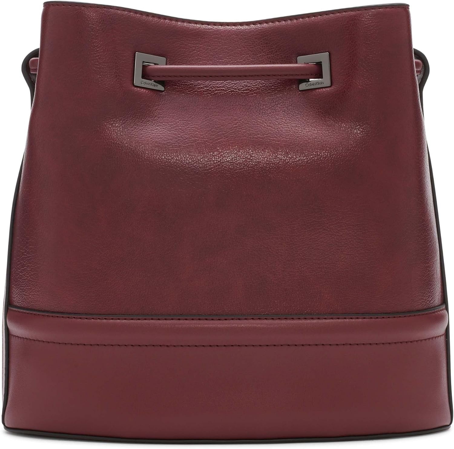image:imageCalvin Klein Womens Ash Crossbody Bag Vegan Leather Monogram 2 PocketsDeep Rouge