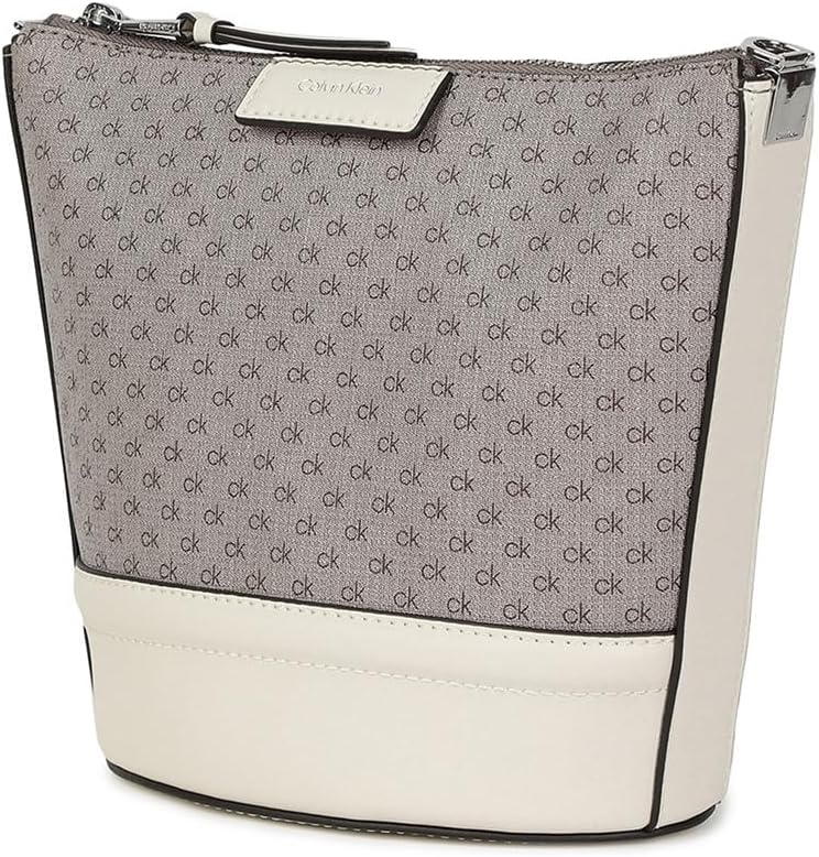 image:imageCalvin Klein Womens Ash NorthSouth CrossbodyAlmondTaupeCherub White