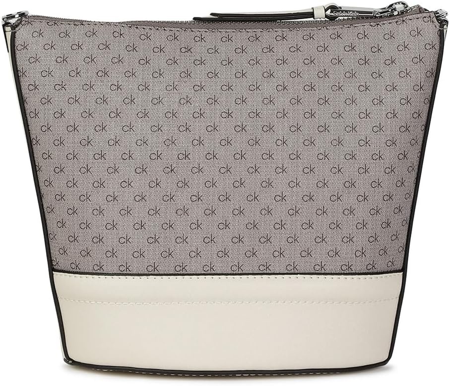 image:imageCalvin Klein Womens Ash NorthSouth CrossbodyAlmondTaupeCherub White