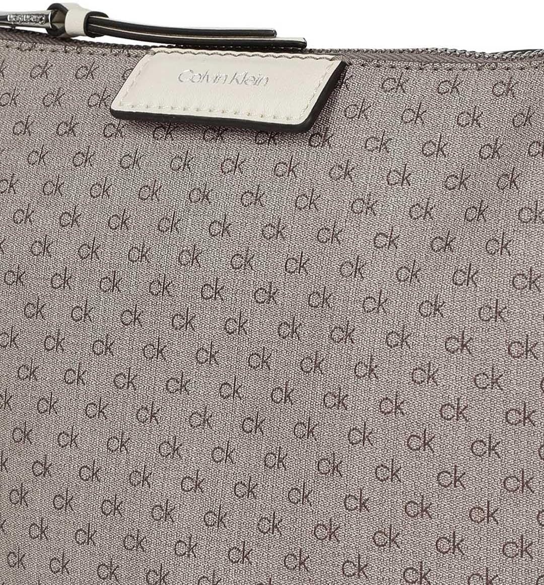 image:imageCalvin Klein Womens Ash NorthSouth CrossbodyAlmondTaupeCherub White