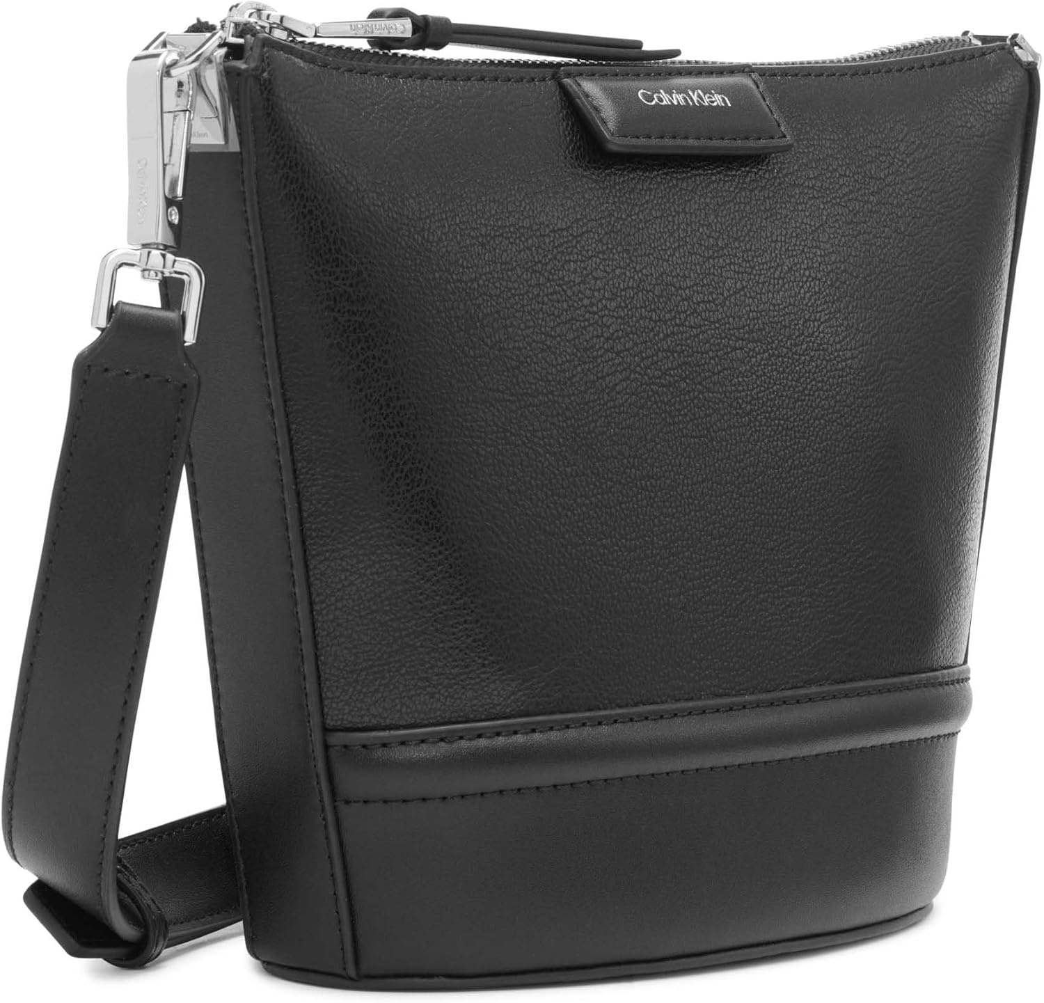 image:imageCalvin Klein Womens Ash NorthSouth CrossbodyBlackSilver